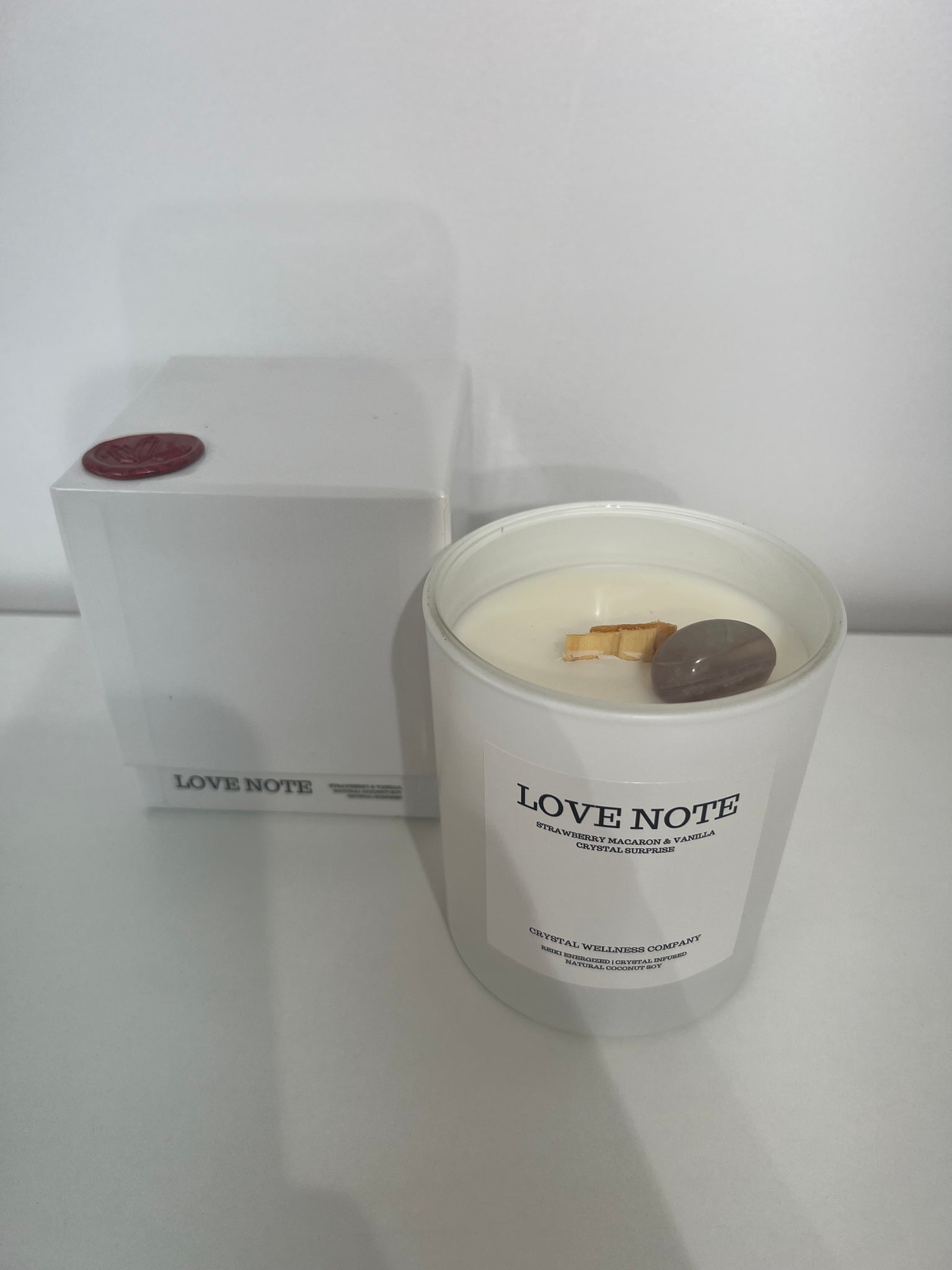 12 oz Love Note  |  Crystal Wellness Candle  |  Candles