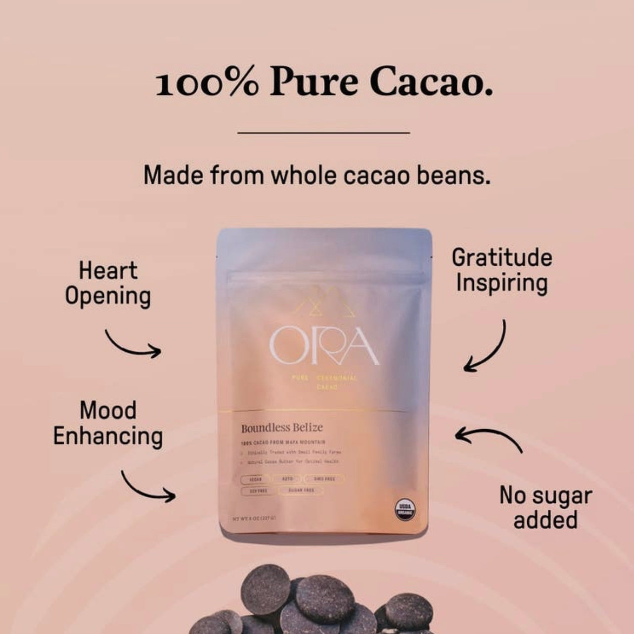 ORA Pure Ceremonial Cacao  |  1 oz