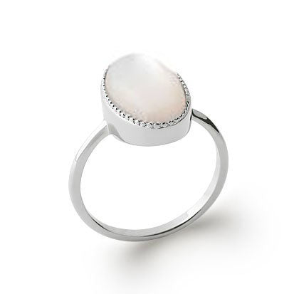 Nacre | Bague en argent | Bijoux