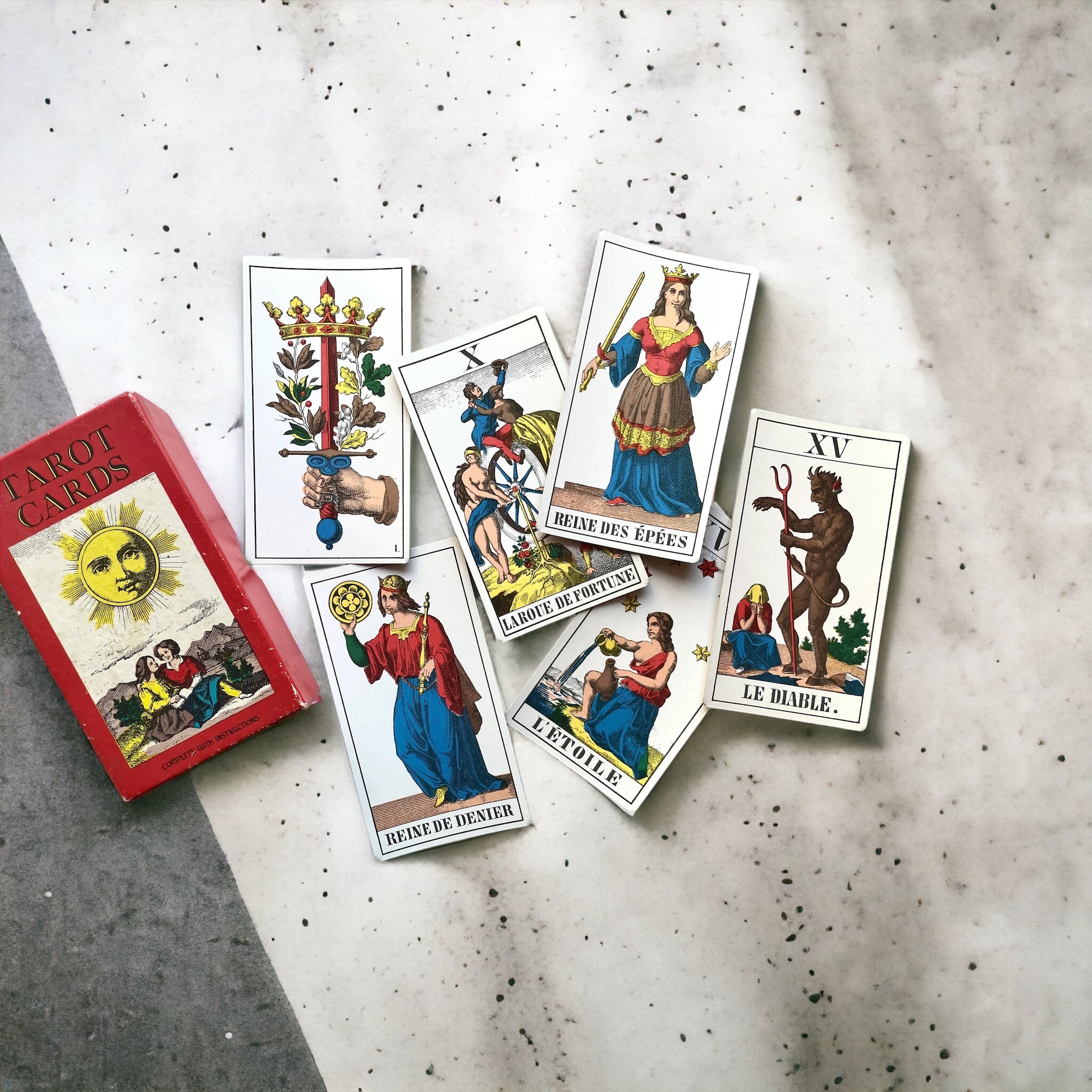 Cartes de tarot suisse 1JJ | Cartes de tarot