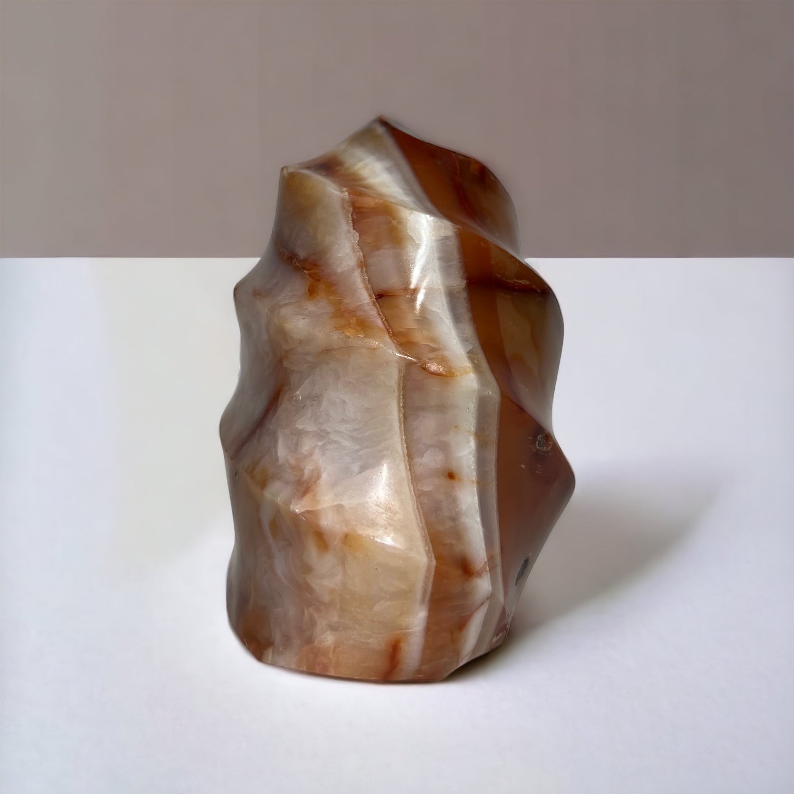 Flamme cornaline | Cristal sculpté